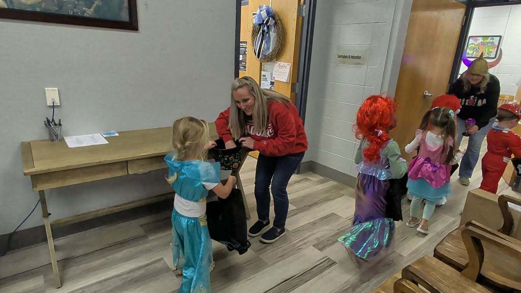 Pre-K students trick or treating
