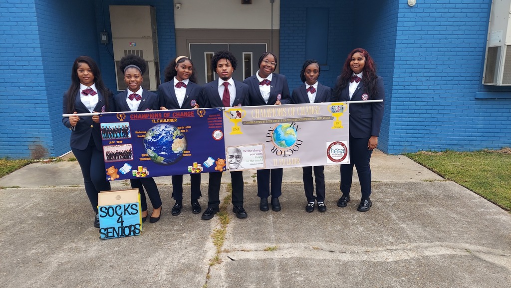 HOSA Students holding banner