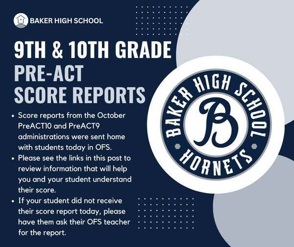 Baker Pre-ACT Scores 25-26