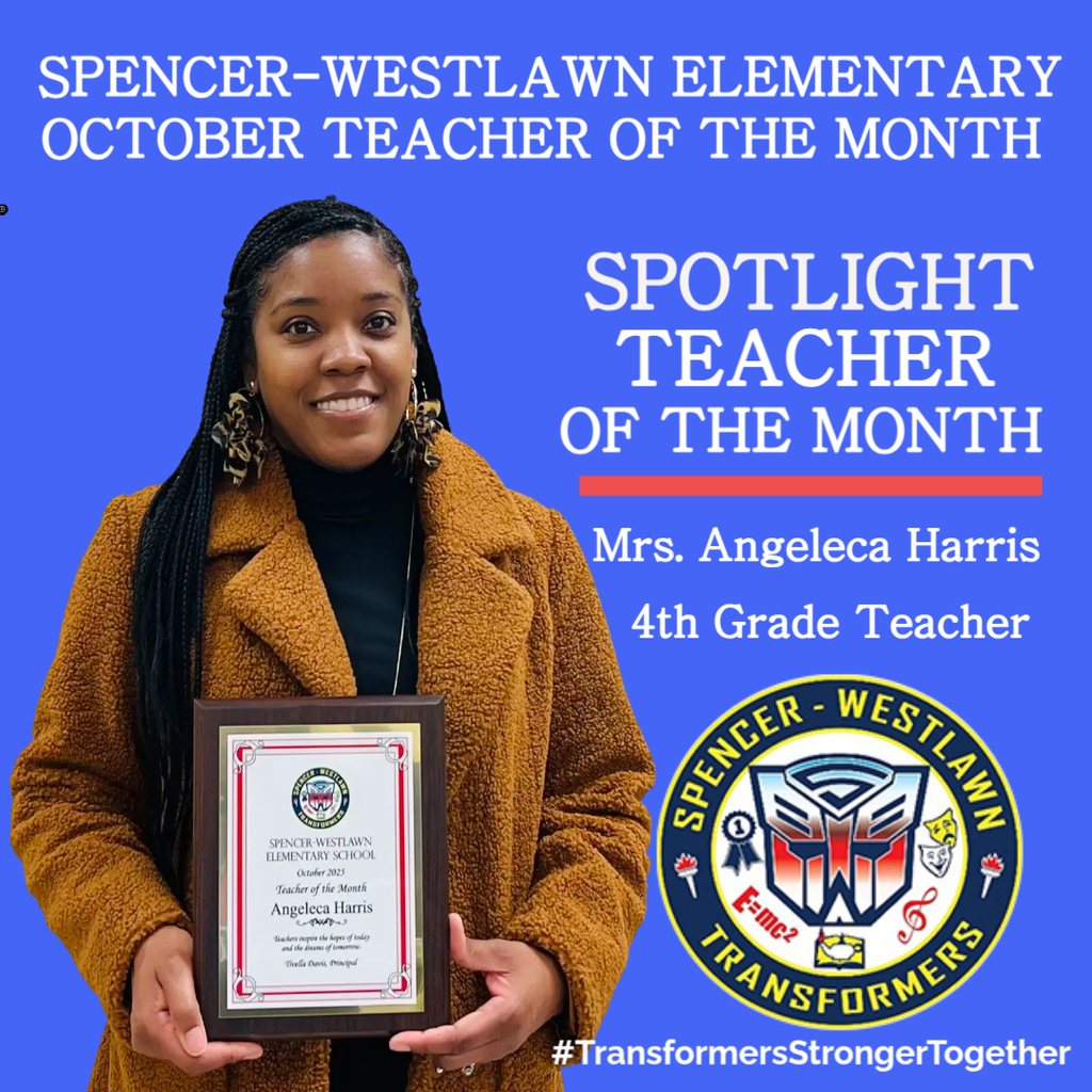 October Teacher of the Month Angeleca Harris