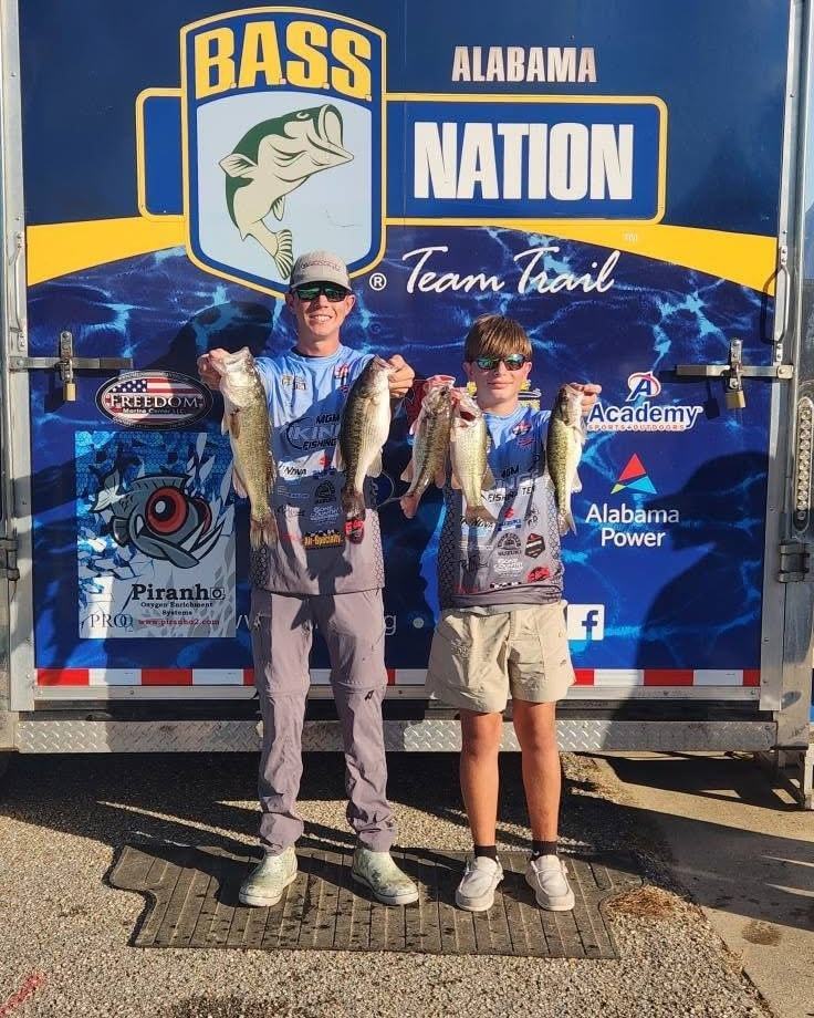 Alex Rowe and Caden Lee coming in 14th place for our team’s first Alabama Bass Nation High School Tournament.