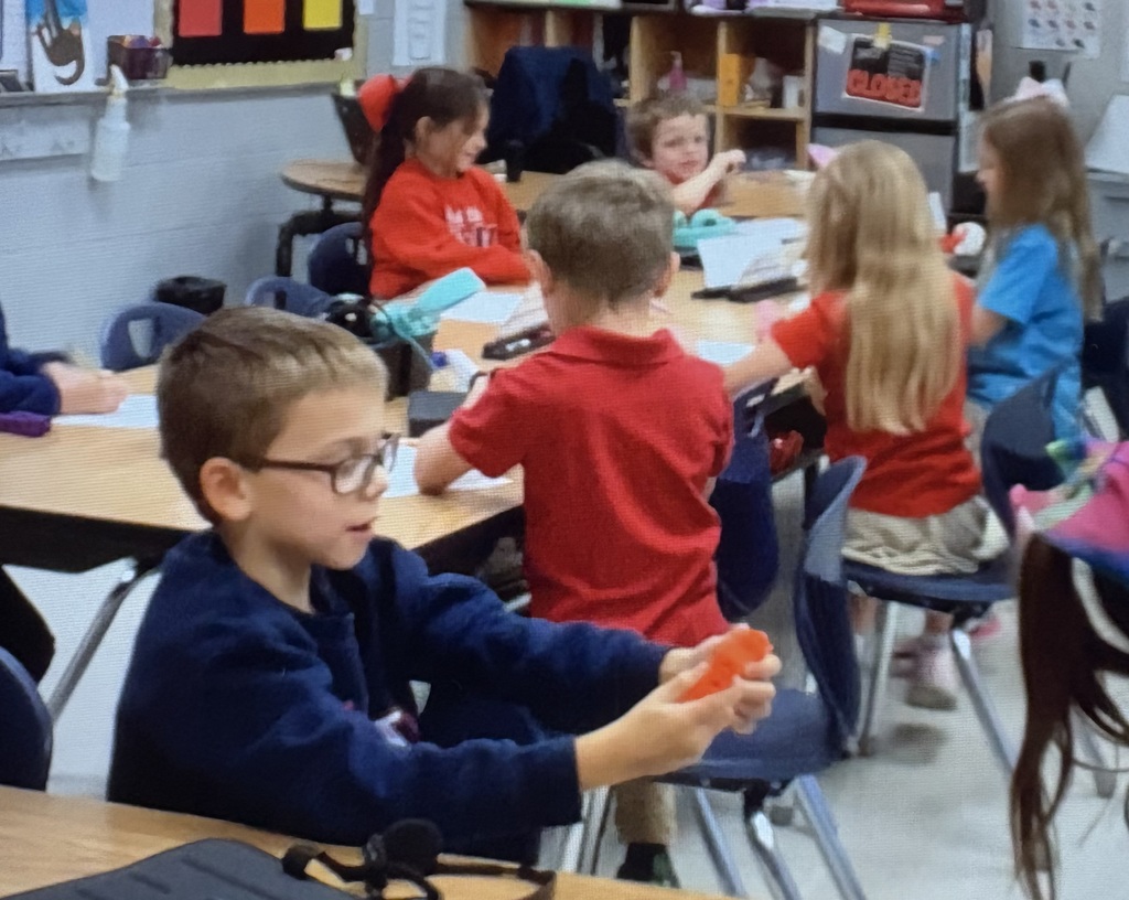 students working with cubes