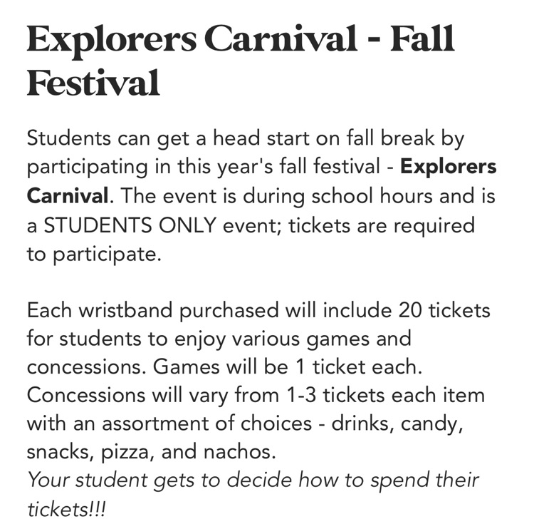 Explorers Carnival