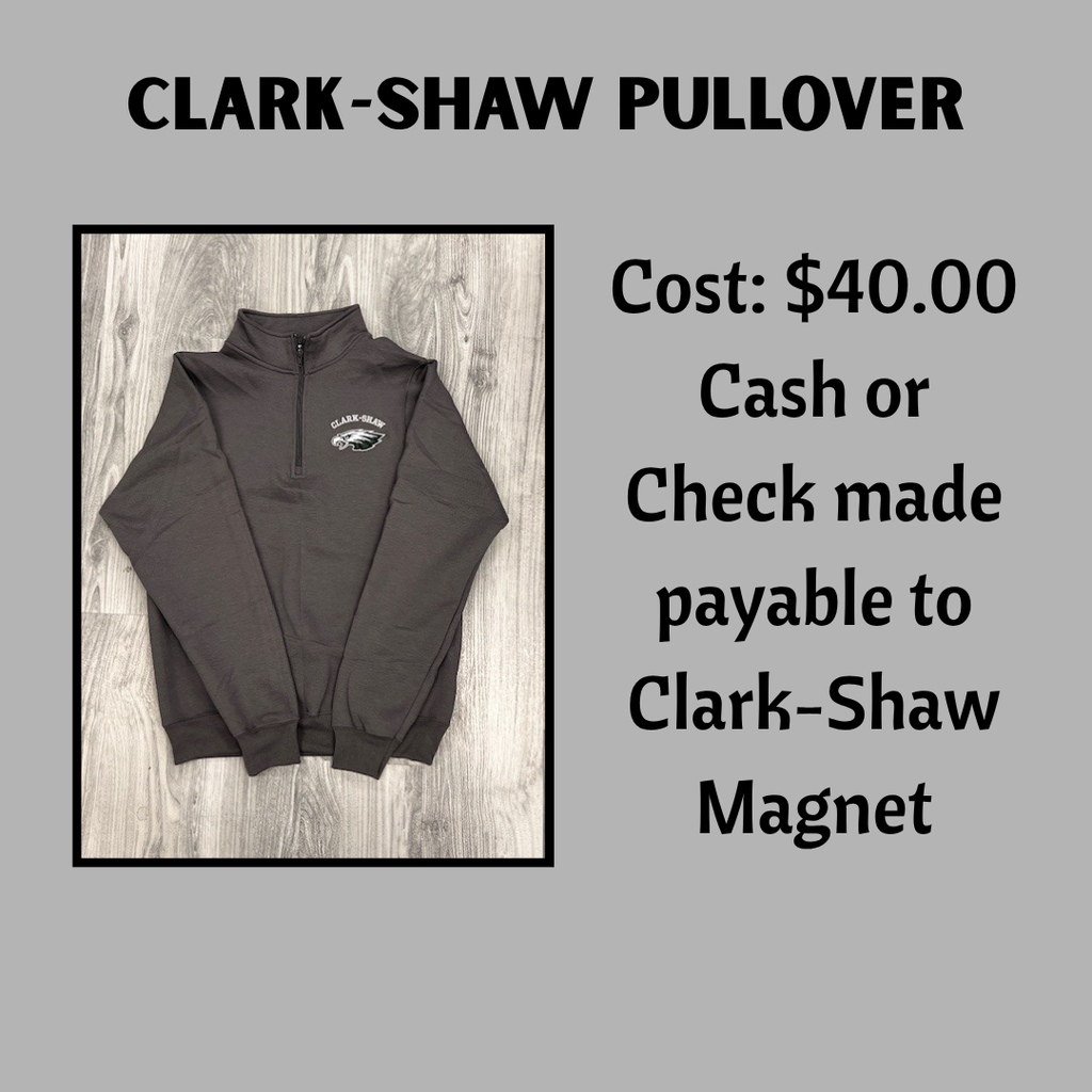 Clark-Shaw Pullover- all information is listed in graphic
