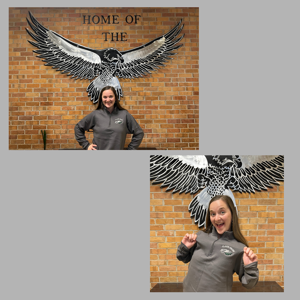 Teacher modeling the pullover 