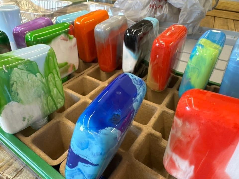 Poured-Paint Ornaments