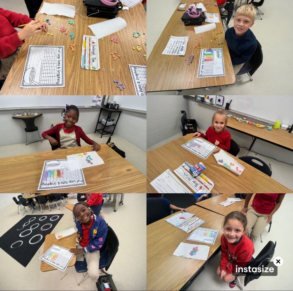 Students graphing with Froot Loops