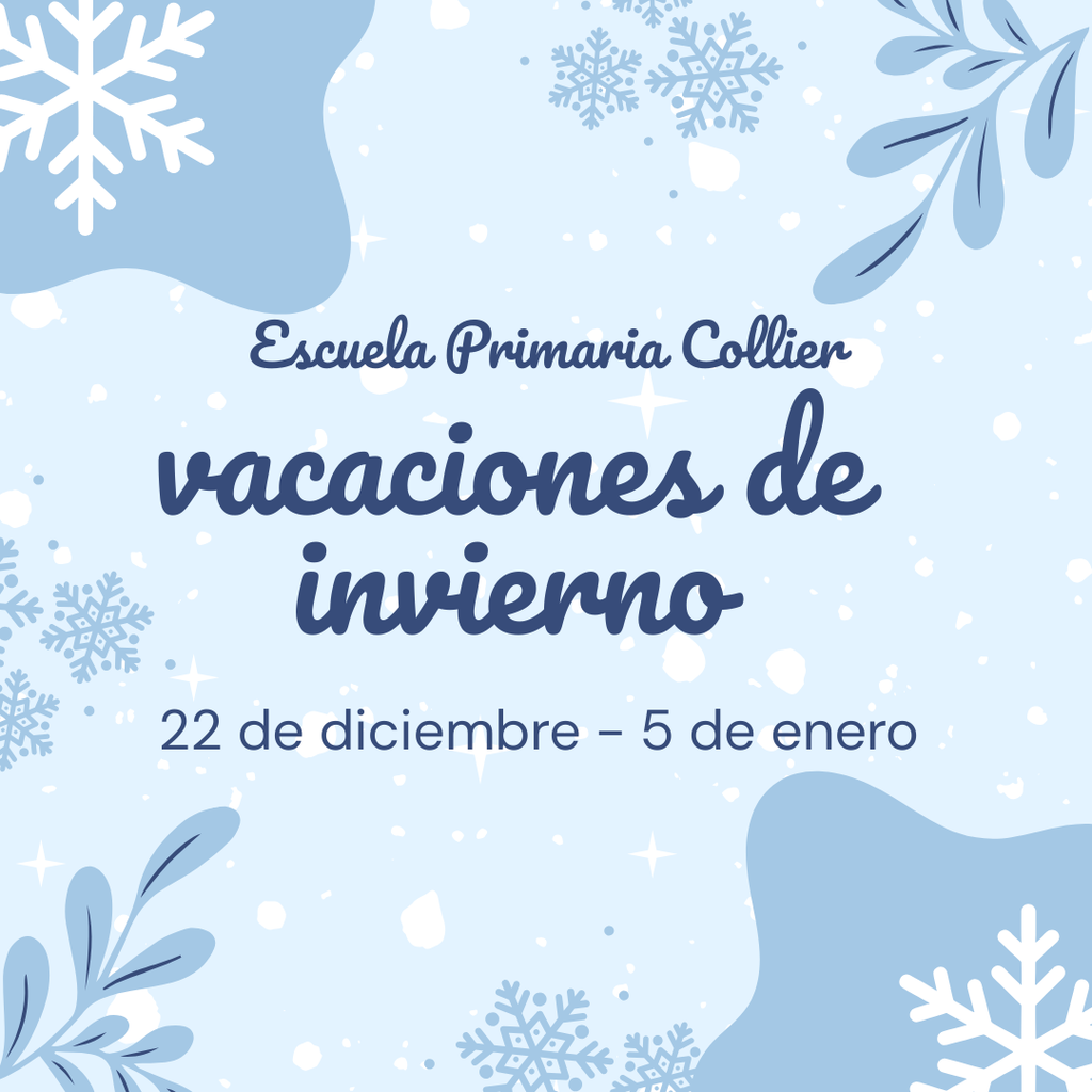 Winter break is December 22nd-January 5th