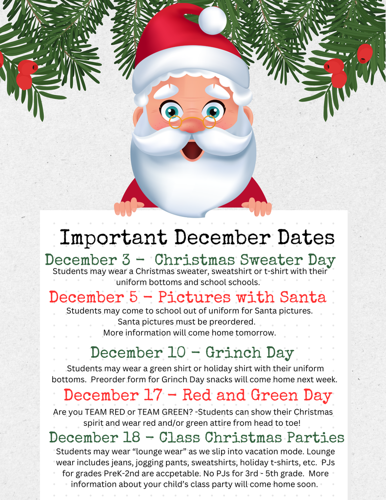 Important December Dates