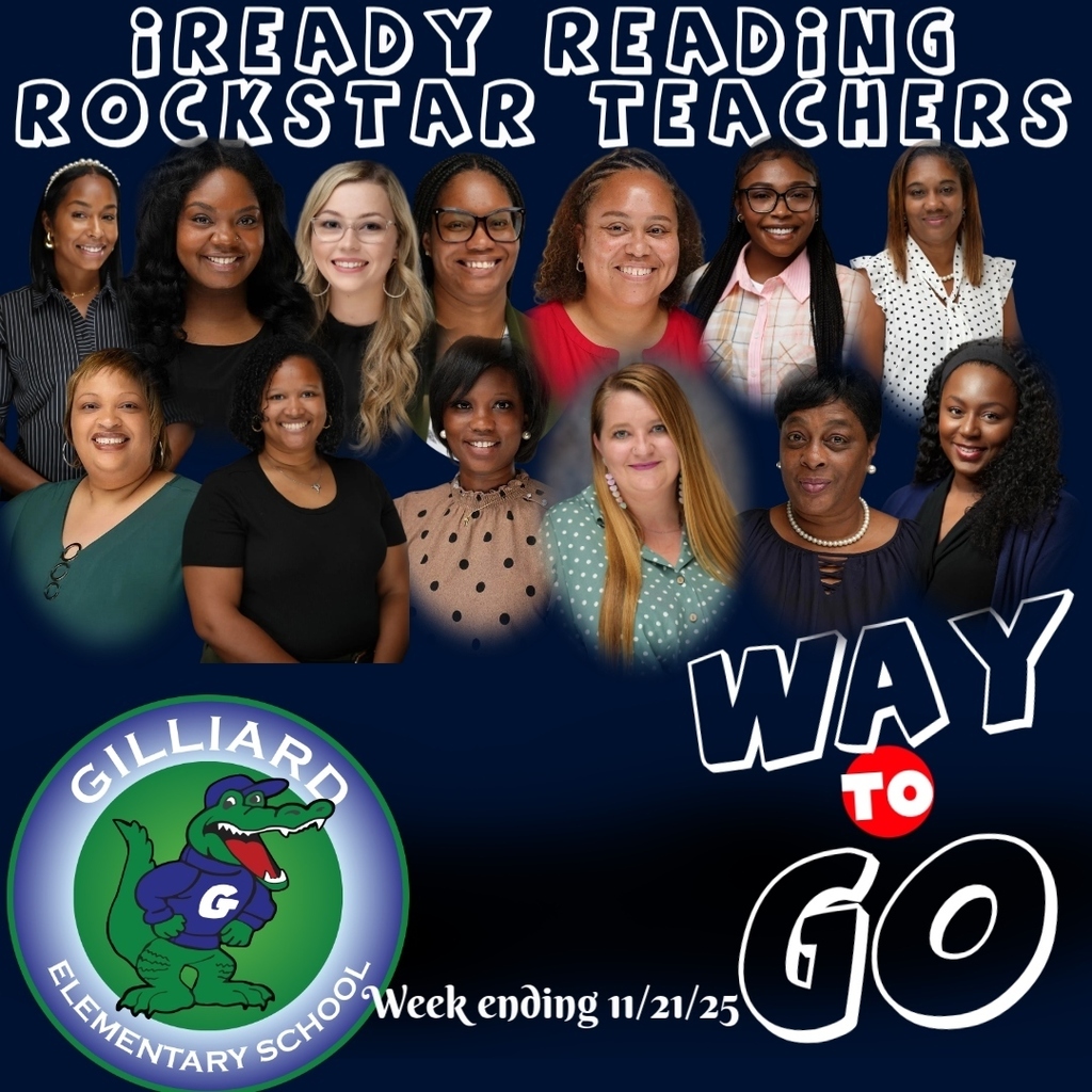 CONGRATULATIONS to our iReady Rockstar teachers and their classes. They maintained an 85% accuracy on iReady lessons passed the week of 11/17 - 11/21. Keep up the great work. We are proud of you.