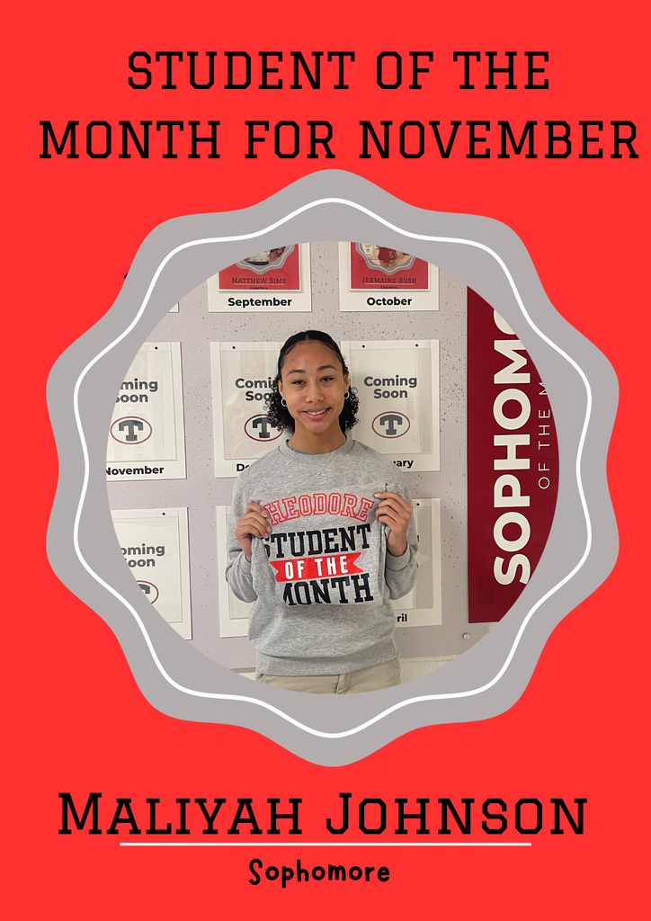 Sophomore Student of the Month for November - Maliyah Johnson
