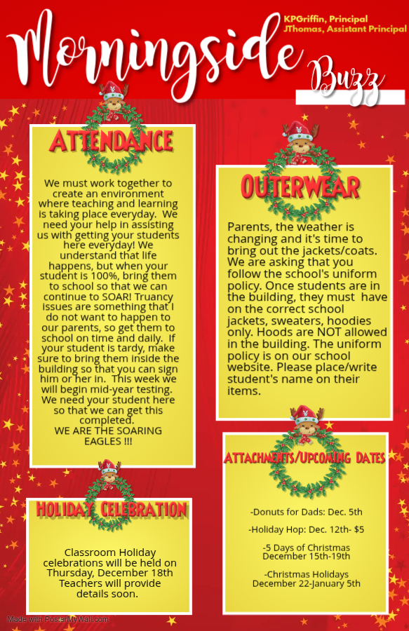 December Happenings at the Eagles' Nest