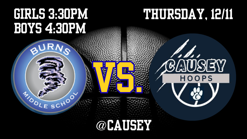 Graphic for basketball game 12-11-25 vs. Burns