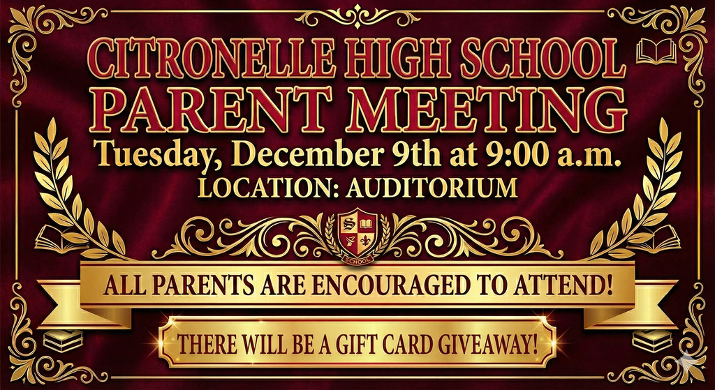 Parent Meeting 12/9 at 9:00 am