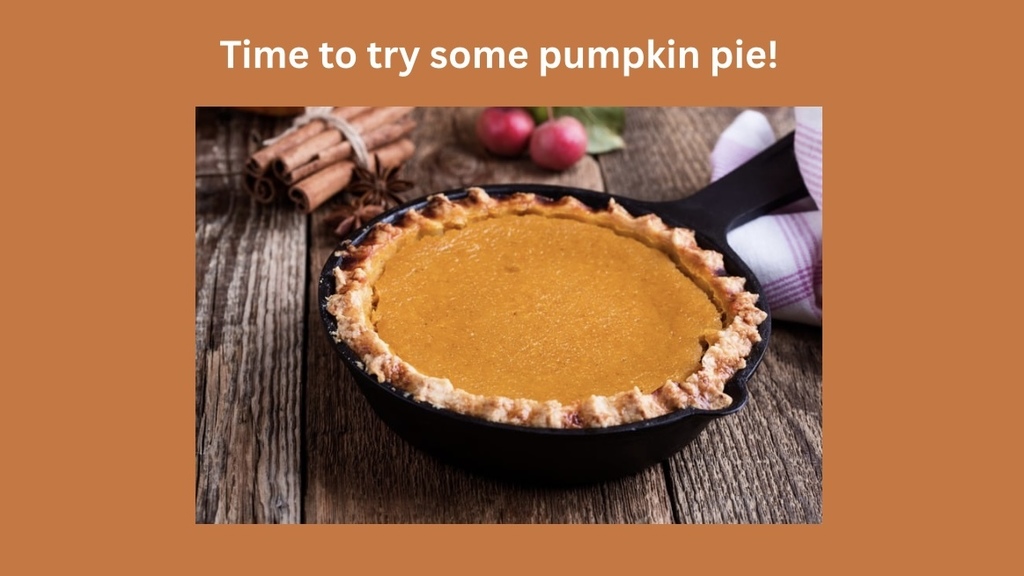 Ms. Colston's Class discussing a Thanksgiving passage and eating pumpkin pie. 