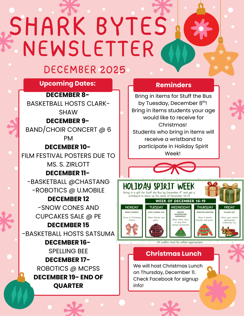 December Newsletter and Holiday Spirit Week