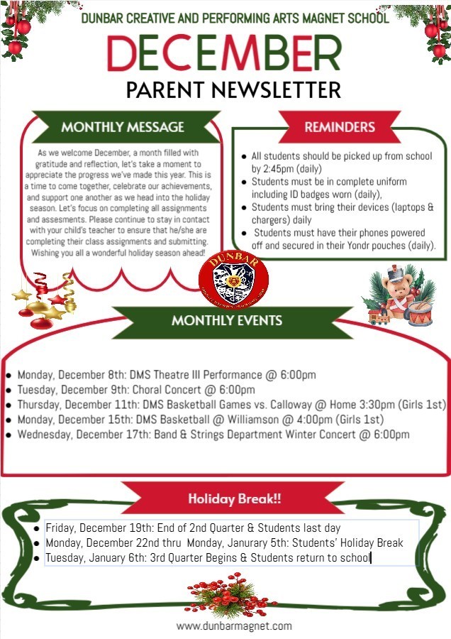 December Parent Newsletter