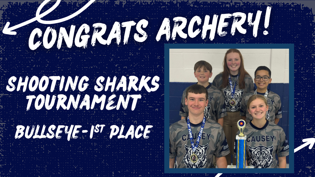Causey Archery team wins 1st place Bullseye at shooting sharks tournament
