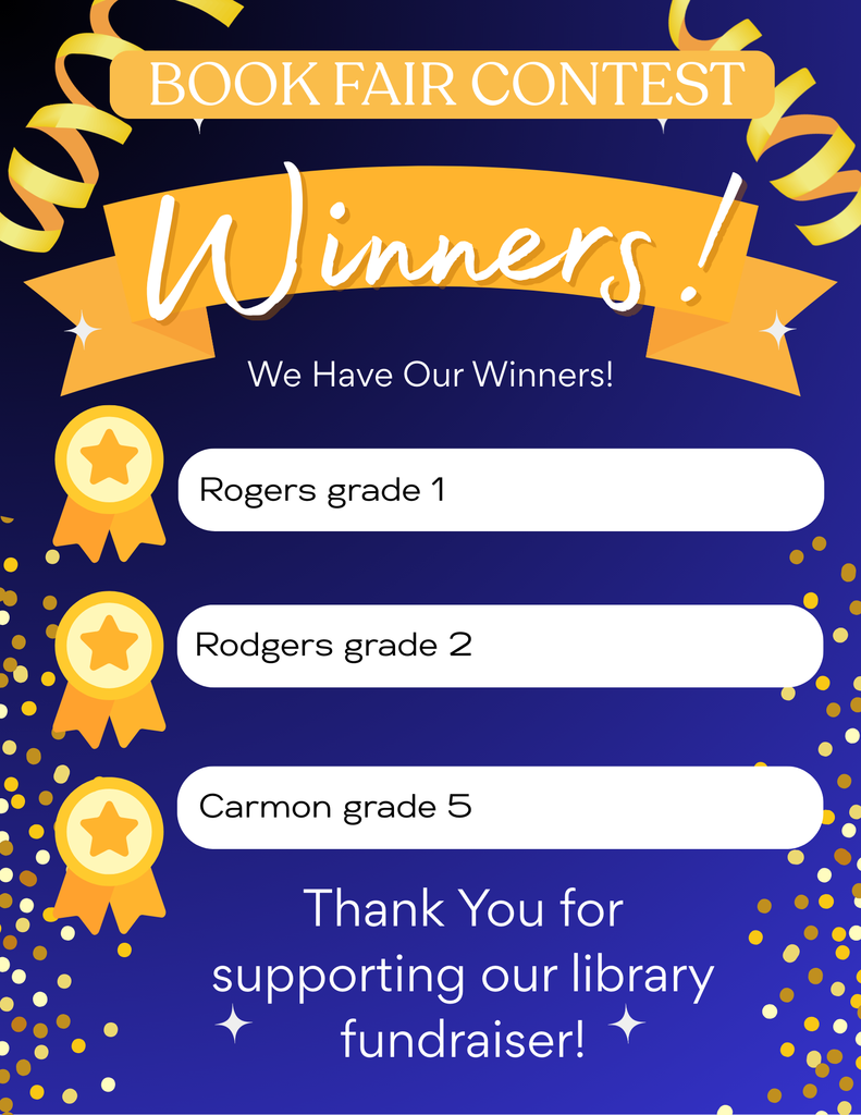 book fair contest winners Rogers Rodgers and Carmon