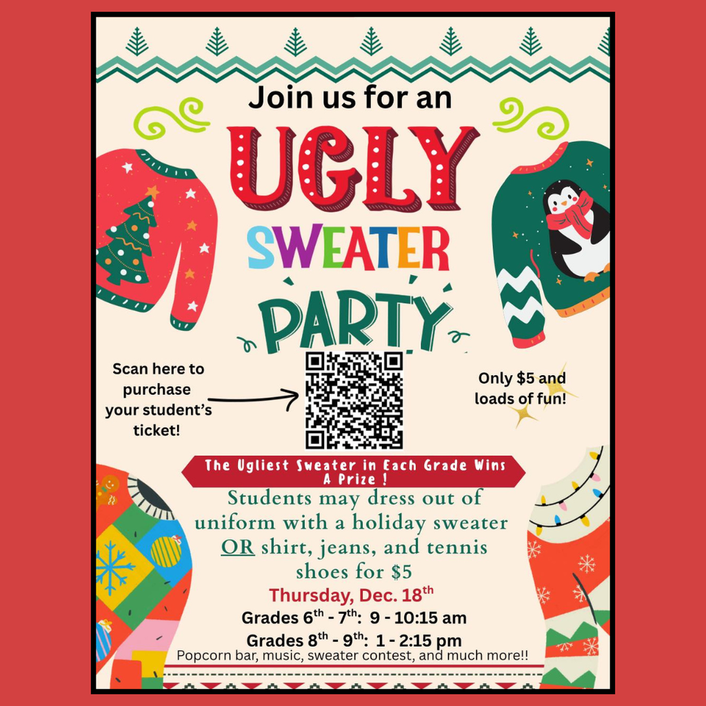 Ugly Sweater Party Announcement 