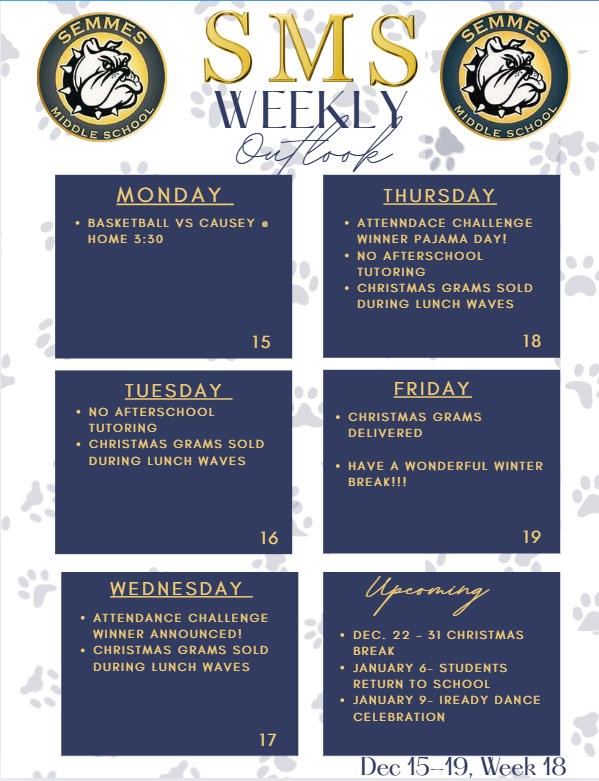 Weekly Outlook 12.15