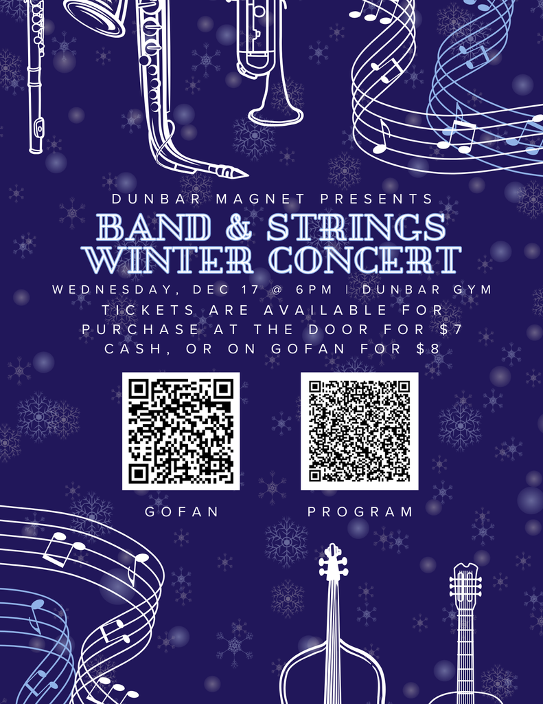 Dunbar Magnet Band and Strings Winter Concert flyer