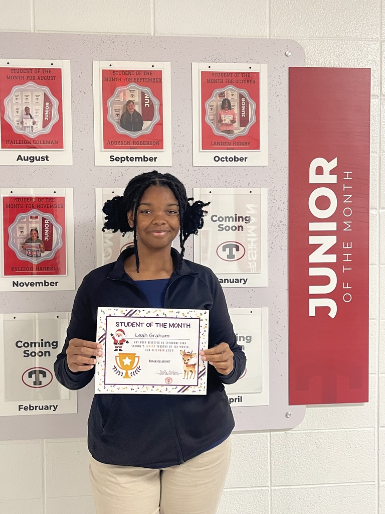 Junior Student of the Month for December - Leah Graham