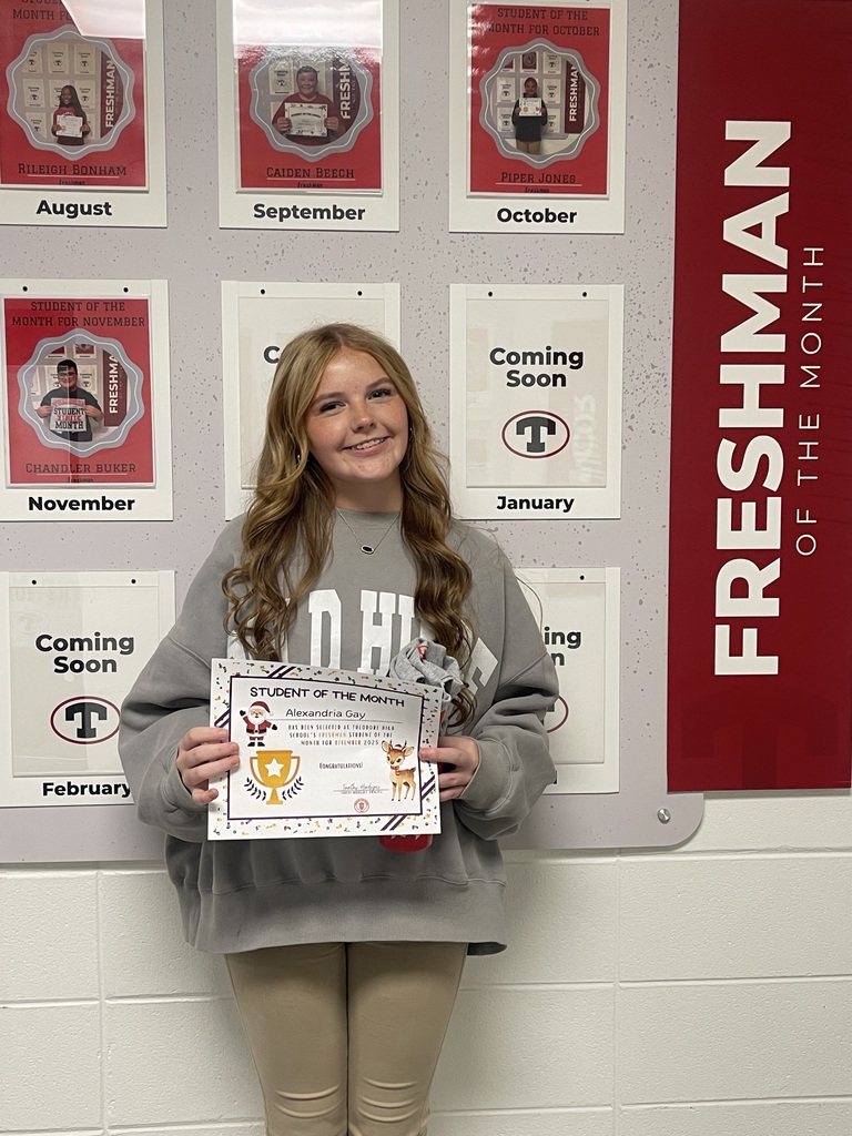 Freshman Student of the Month for December - Alex Gay