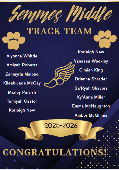 Semmes Middle Track Team