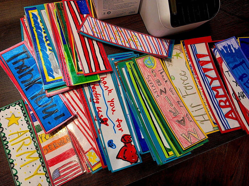 Homemade patriotic bookmarks