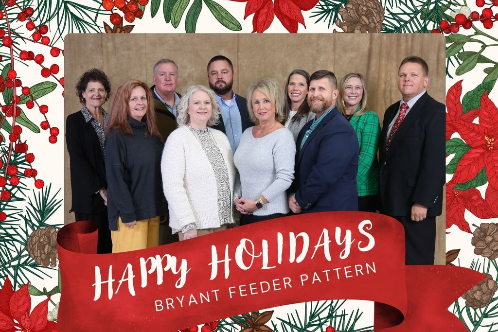 Holiday card with Bryant principals