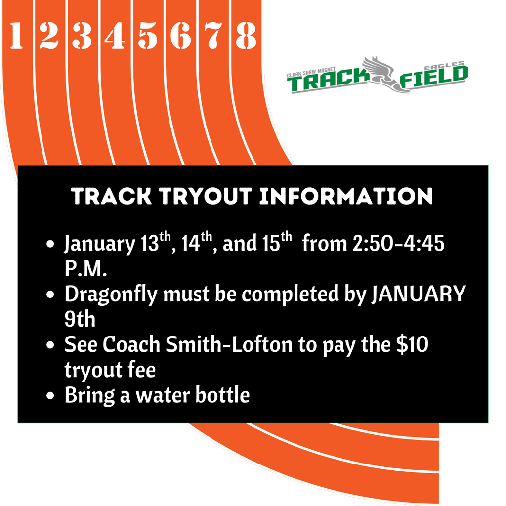 Track tryout graphic- all information is listed in caption 
