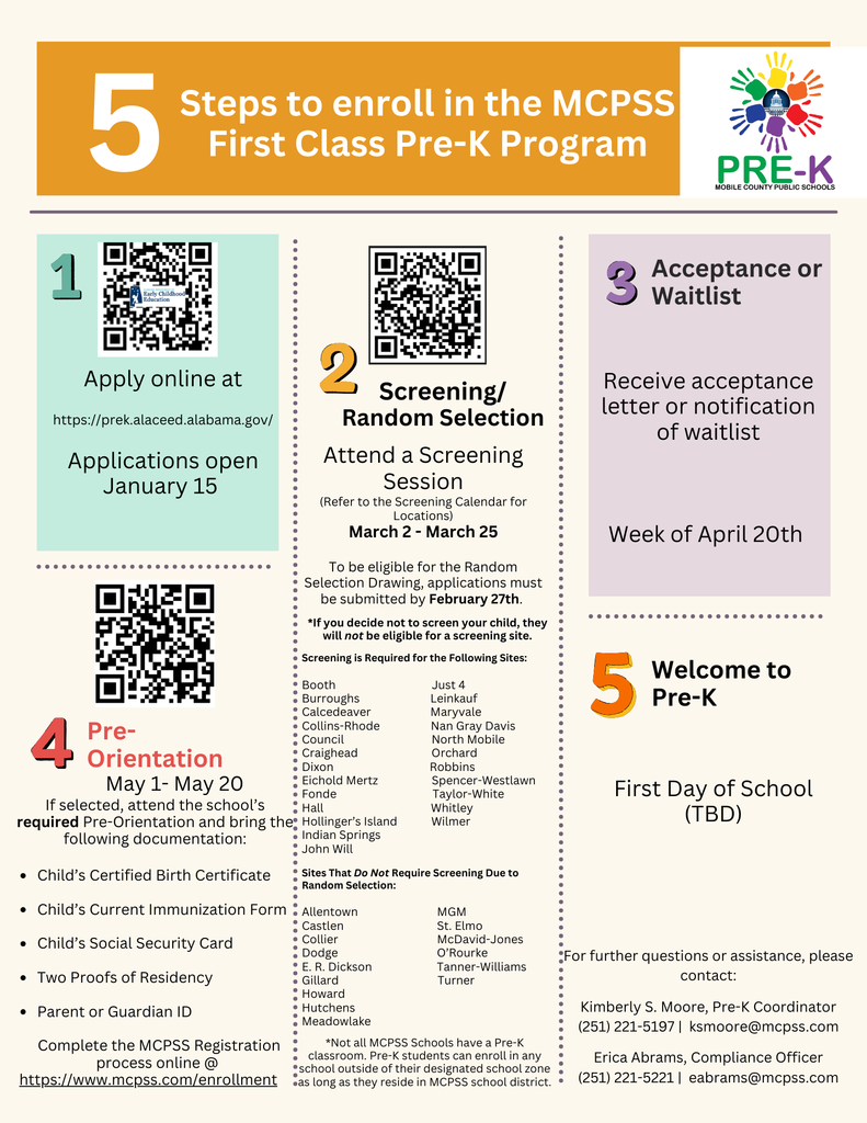 2026-27 5 Steps to Pre-K Enrollment