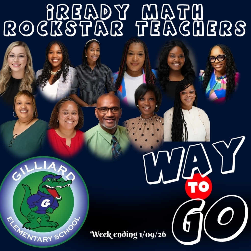 Late Announcement:  Congratulations to our iReady Rockstar Classes for the week ending 1/9/26. These classes maintained an 85% accuracy  in passed lessons in reading and/or math. Way to go!