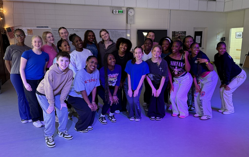 A large group of dancers