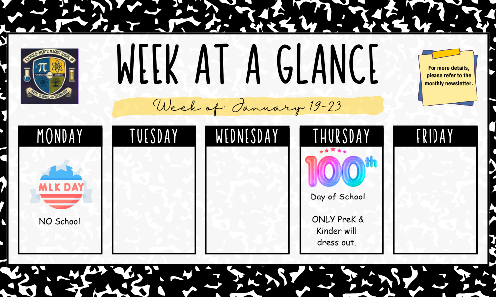 Week At A Glance