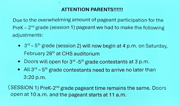 pageant information
