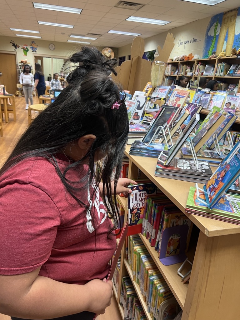 Ms. Griffin's class in the library.