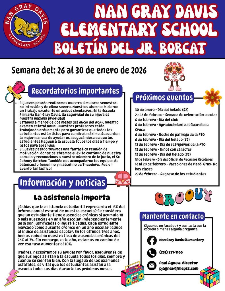 Parent Newsletter (Spanish) 1-26-26