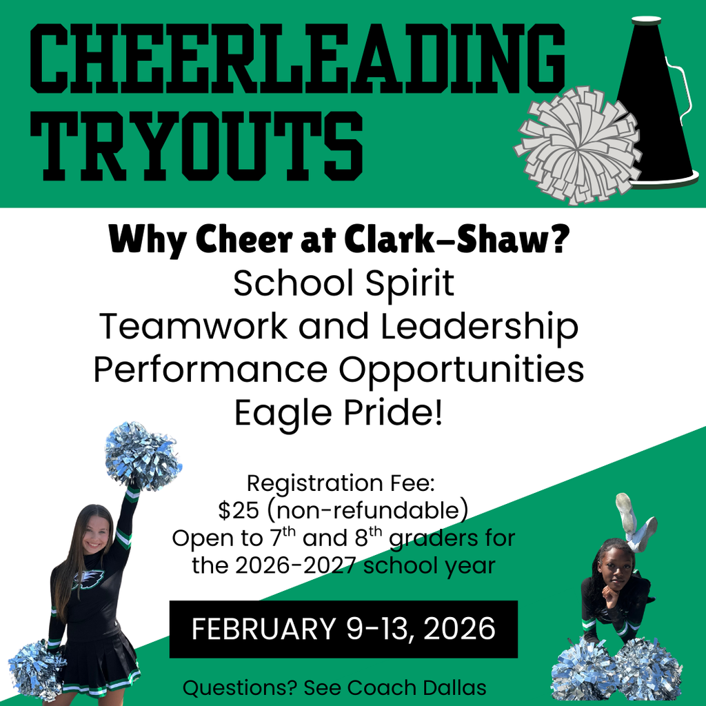 cheerleading tryouts dates announced- all information is located in the caption