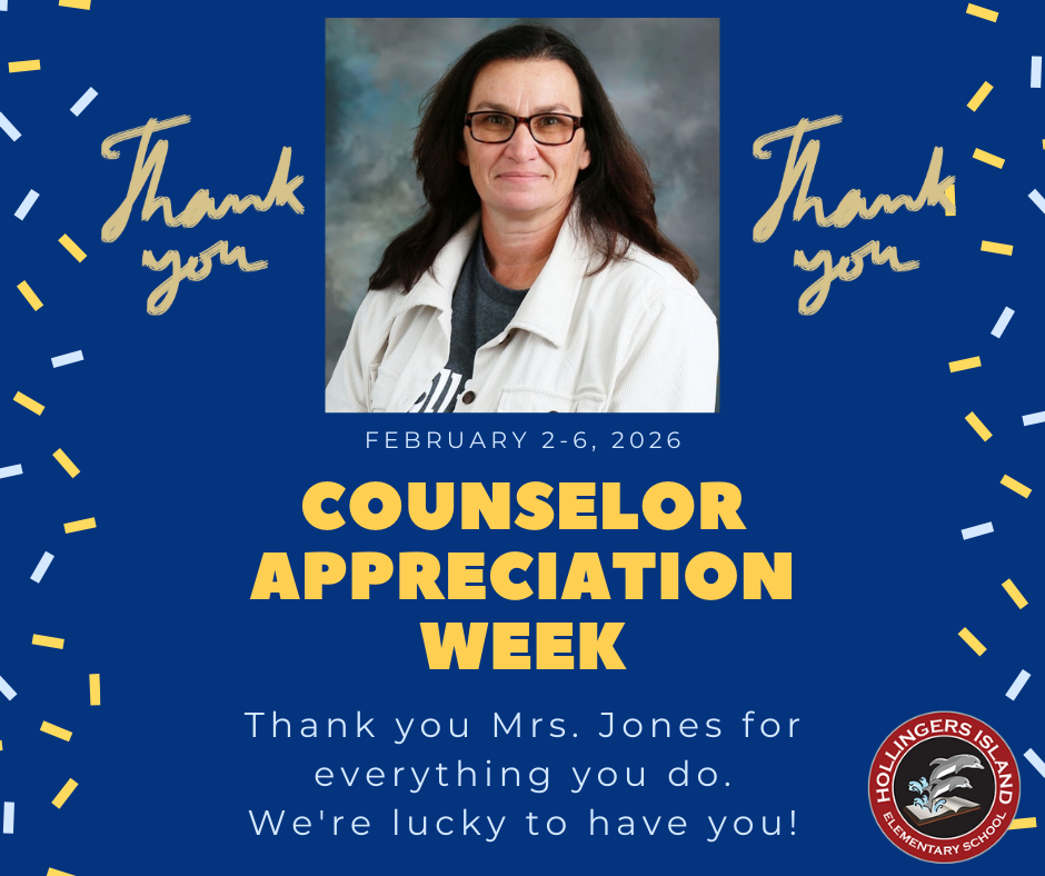Thank you post to Mrs. Jones for Counselor Appreciation Week February 2-6th.