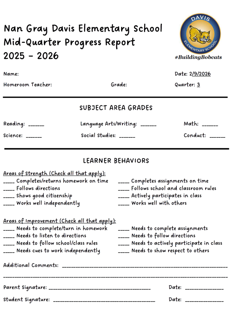 Q3 Mid-Quarter Progress Report