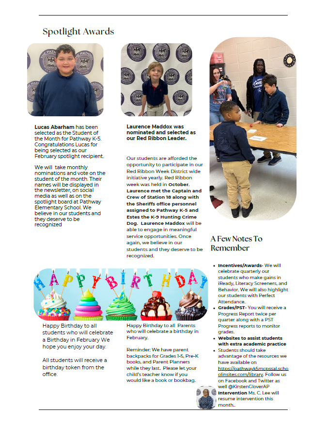 February news letter