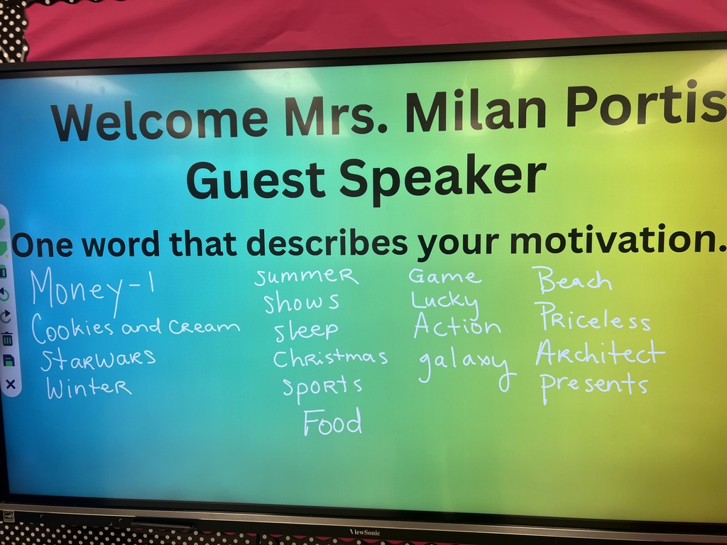 Guest Speaker Mrs. Milan Portis