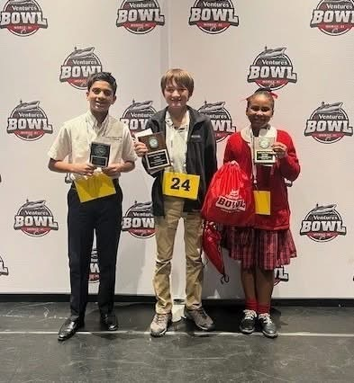 spelling bee top three students 