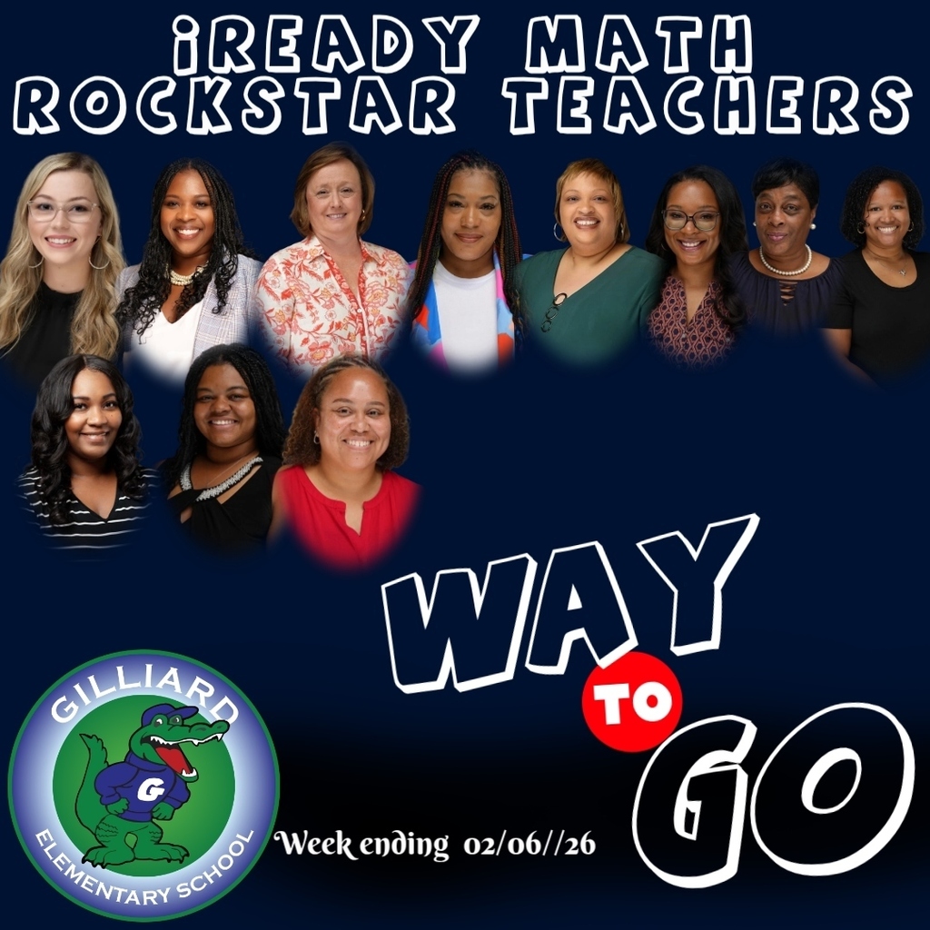 Congratulations to our iReady Rockstar Classes for the week ending 02/06/26. These classes maintained an 85% accuracy in passed lessons in reading and/or math. Way to go!