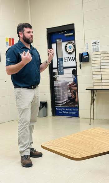 Grayson CEO speaking to students