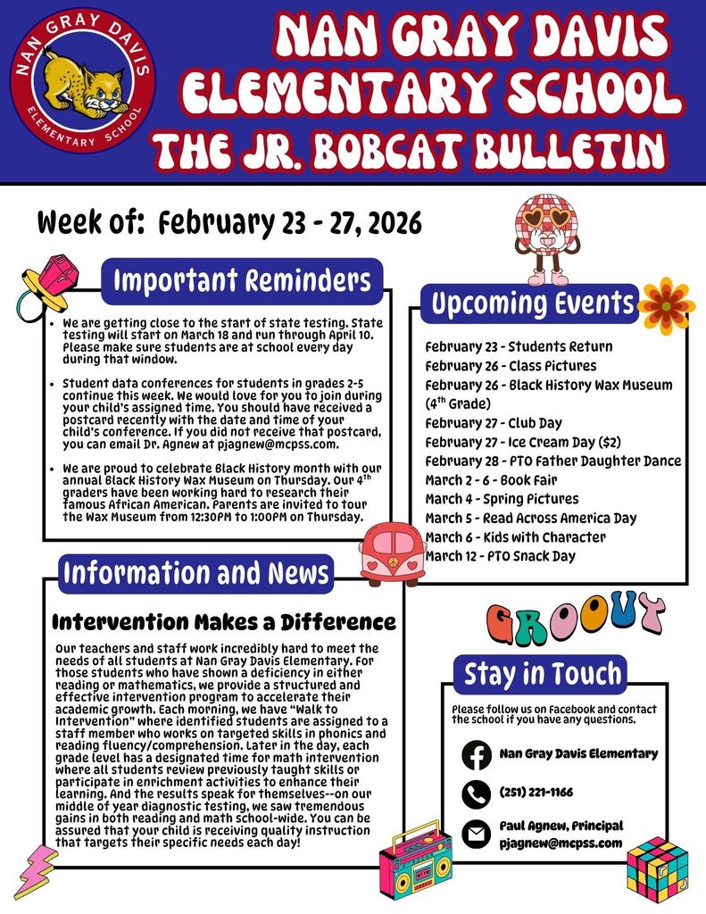 Parent Newsletter 2-20-26