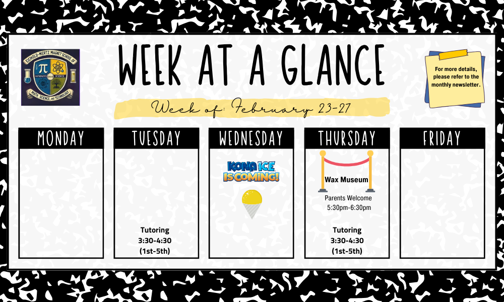 Week At A Glance