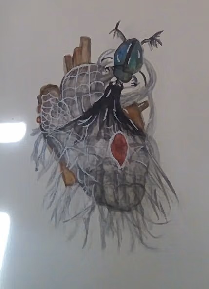 Surrealist Anatomical Heart Artwork